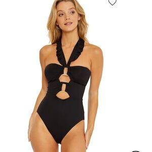 NWT SOLUNA Ruffle One Piece Swimsuit, Size Small